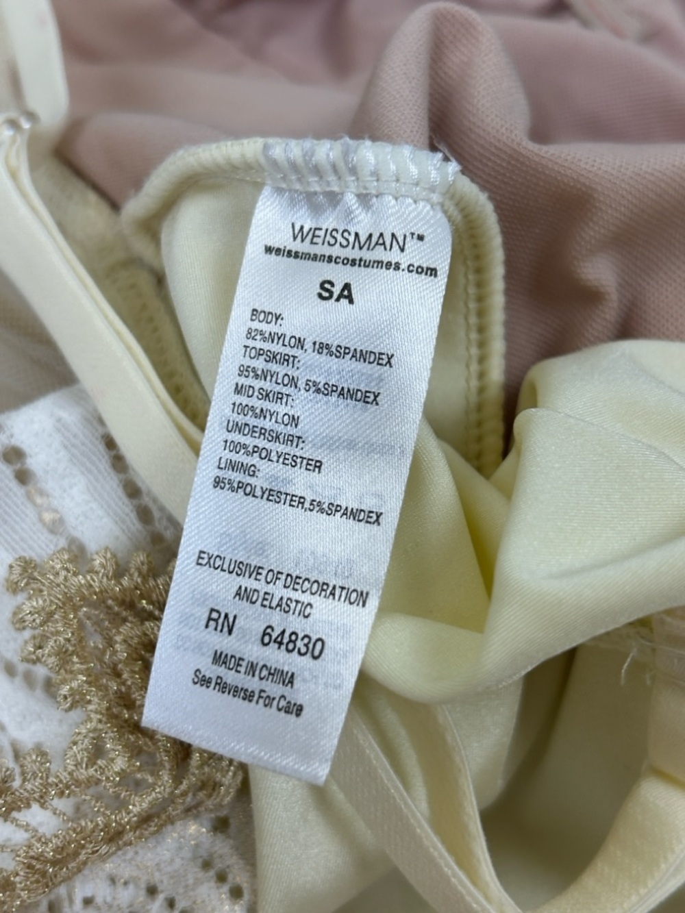 Weissman Adio's Nonino 10940 Dance Costume Adult S - Picture 7 of 8